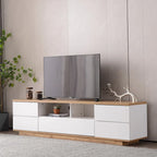 Meuble TV moderne de 80 pouces avec rangement dissimulé
