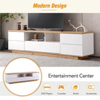 Meuble TV moderne de 80 pouces avec rangement dissimulé