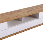 Meuble TV moderne de 80 pouces avec rangement dissimulé
