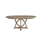 Table extensible ronde de 54 pouces avec 4 chaises et desserte à plateau en ciment