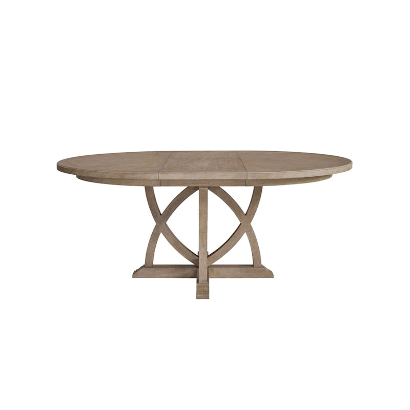 Table extensible ronde de 54 pouces avec 4 chaises et desserte à plateau en ciment
