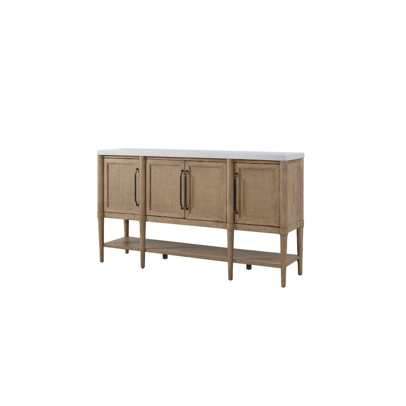 Table extensible ronde de 54 pouces avec 4 chaises et desserte à plateau en ciment