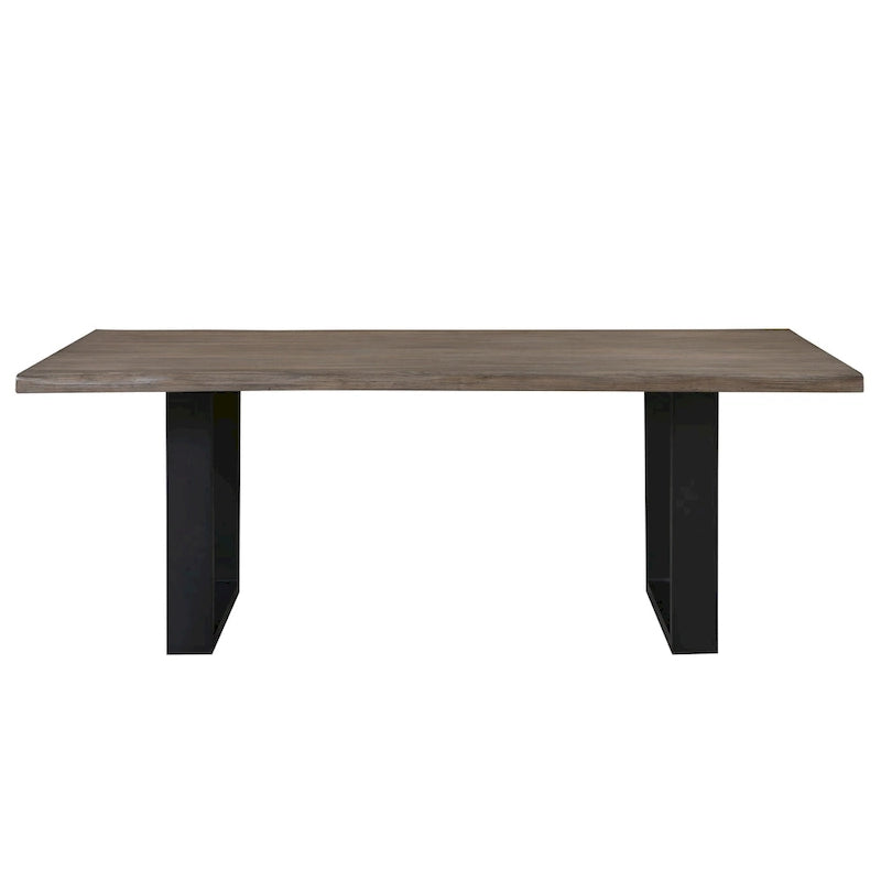 Table à manger Live Edge 84, finition brun foncé