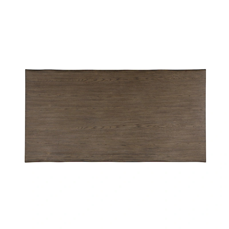 Table à manger Live Edge 84, finition brun foncé