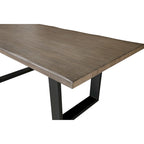 Table à manger Live Edge 84, finition brun foncé