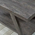 Table d'appoint rectangulaire moderne de 23,5 po avec tablette de rangement et pieds à angle large