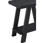 Table d'appoint rectangulaire moderne de 23,5 po avec tablette de rangement et pieds à angle large
