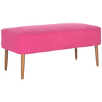 Banc en laine orange du milieu du siècle - 39.6 x 19.9 x 18.3