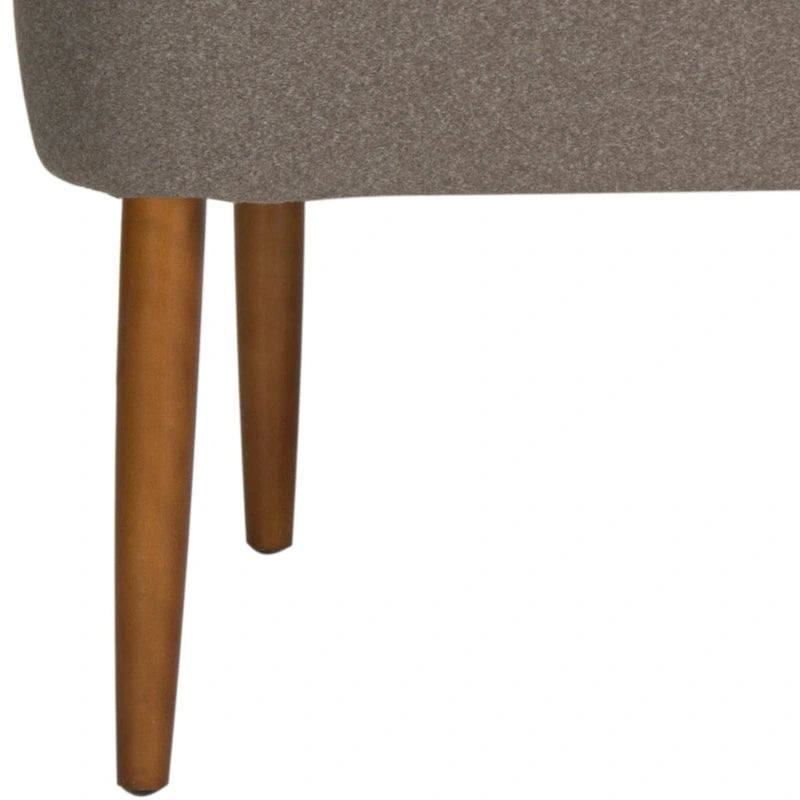 Banc en laine orange du milieu du siècle - 39.6 x 19.9 x 18.3