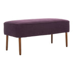 Banc en laine orange du milieu du siècle - 39.6 x 19.9 x 18.3