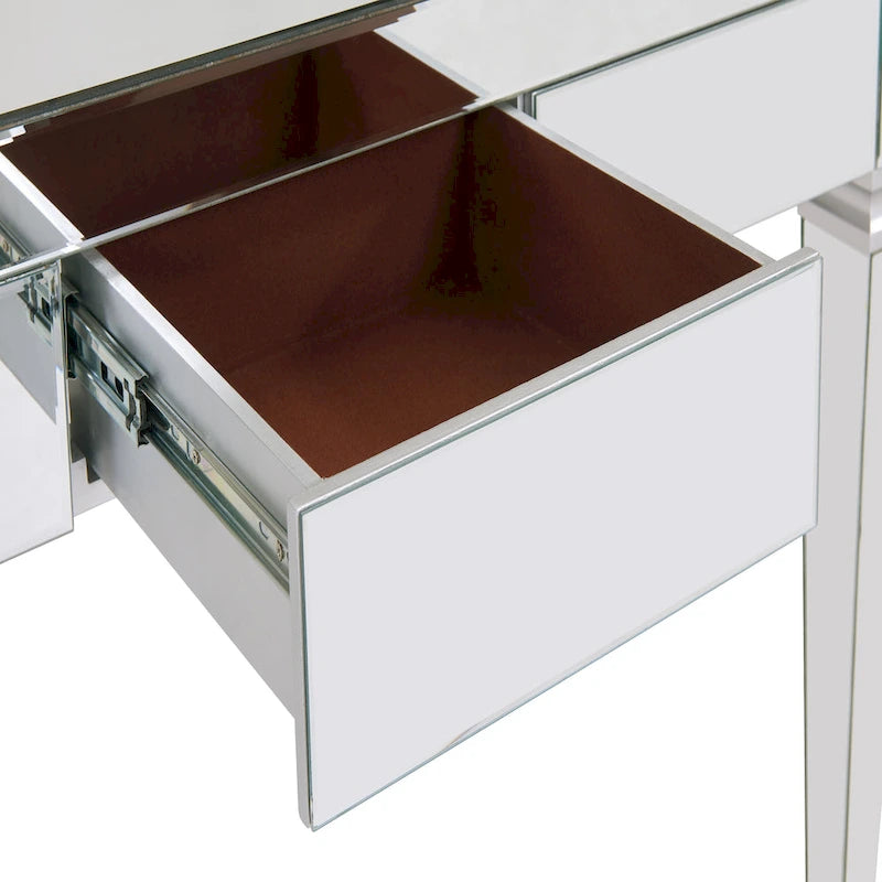 Bureau miroir argenté