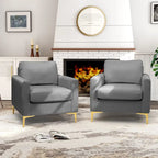 Fauteuil Club Moderne Rembourré avec Accoudoirs