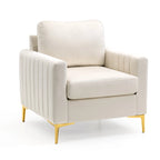 Fauteuil Club Moderne Rembourré avec Accoudoirs
