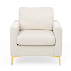 Fauteuil Club Moderne Rembourré avec Accoudoirs