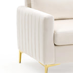 Fauteuil Club Moderne Rembourré avec Accoudoirs