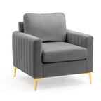 Fauteuil Club Moderne Rembourré avec Accoudoirs
