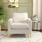 Fauteuil Club Moderne Rembourré avec Accoudoirs