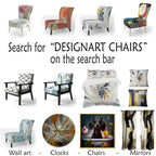 Fauteuil d'appoint abstrait rembourré Jaune Moutarde et Gris Vif II