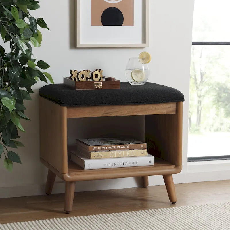 Banc à étagères ouvertes avec coussin – 20 l x 15 P x 18 H