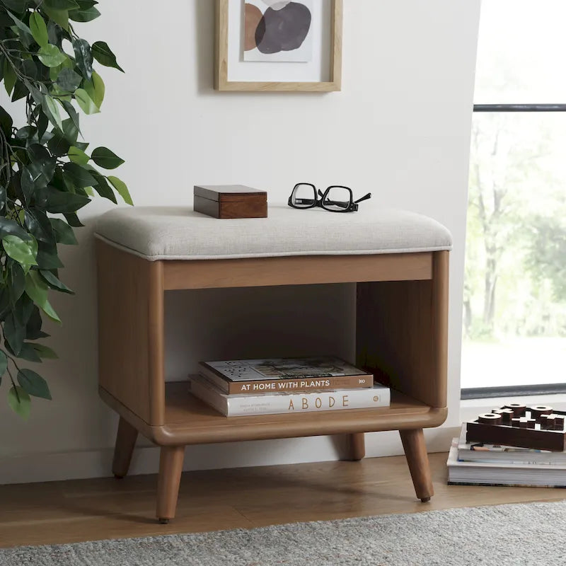 Banc à étagères ouvertes avec coussin – 20 l x 15 P x 18 H