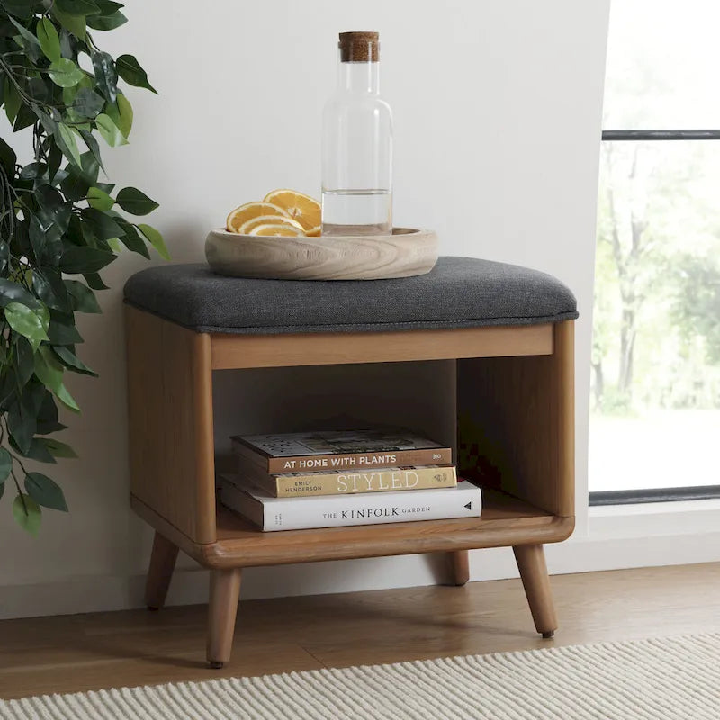 Banc à étagères ouvertes avec coussin – 20 l x 15 P x 18 H