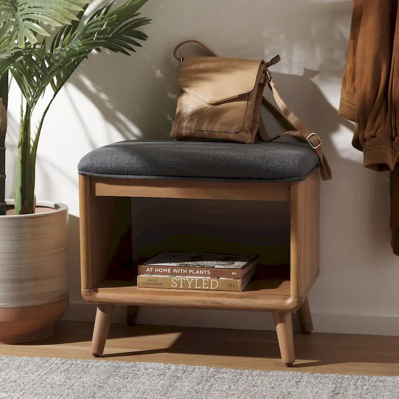 Banc à étagères ouvertes avec coussin – 20 l x 15 P x 18 H