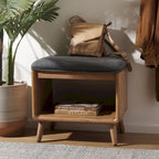 Banc à étagères ouvertes avec coussin – 20 l x 15 P x 18 H