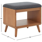 Banc à étagères ouvertes avec coussin – 20 l x 15 P x 18 H
