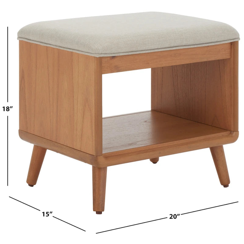 Banc à étagères ouvertes avec coussin – 20 l x 15 P x 18 H