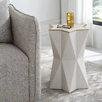 Table d'appoint blanche - 16L x 22H x 16P