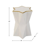 Table d'appoint blanche - 16L x 22H x 16P