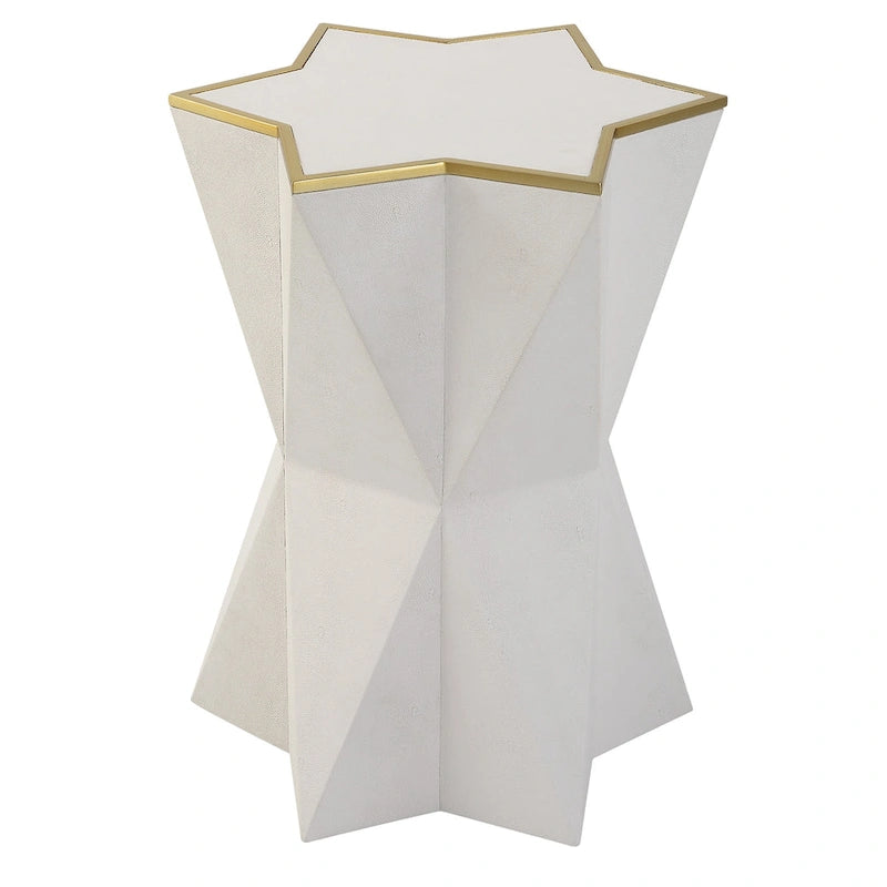 Table d'appoint blanche - 16L x 22H x 16P