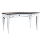 Bureau d'écriture brossé blanc charbon de bois