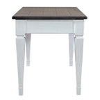 Bureau d'écriture brossé blanc charbon de bois