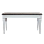 Bureau d'écriture brossé blanc charbon de bois