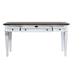 Bureau d'écriture brossé blanc charbon de bois