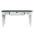 Bureau d'écriture brossé blanc charbon de bois