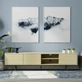 Meuble TV console moderne du milieu du siècle, 78 x 20, style rabaissé