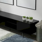 Meuble TV console moderne du milieu du siècle, 78 x 20, style rabaissé