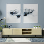 Meuble TV console moderne du milieu du siècle, 78 x 20, style rabaissé