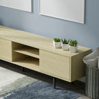Meuble TV console moderne du milieu du siècle, 78 x 20, style rabaissé