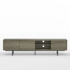 Meuble TV console moderne du milieu du siècle, 78 x 20, style rabaissé