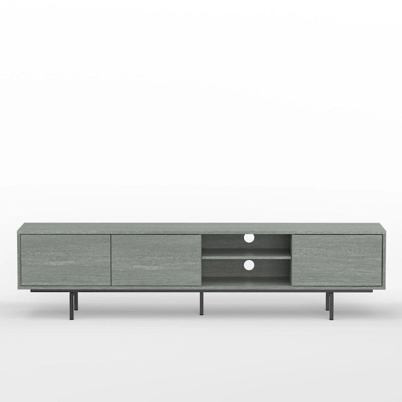 Meuble TV console moderne du milieu du siècle, 78 x 20, style rabaissé