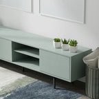 Meuble TV console moderne du milieu du siècle, 78 x 20, style rabaissé