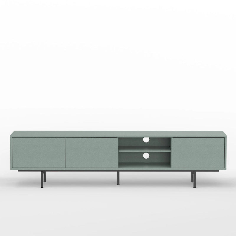 Meuble TV console moderne du milieu du siècle, 78 x 20, style rabaissé