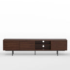 Meuble TV console moderne du milieu du siècle, 78 x 20, style rabaissé