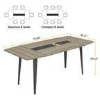 Grande table à manger de 180 cm pour 6 à 8 personnes