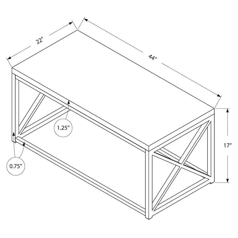 Table basse contemporaine en métal chromé avec finition aspect bois naturel - 32
