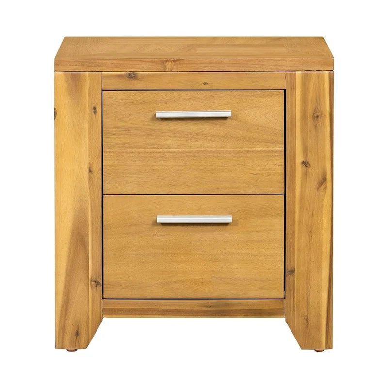Commode de chambre en bois massif avec tiroirs, style fermette