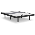 Sommier réglable avec support lombaire et audio, noir